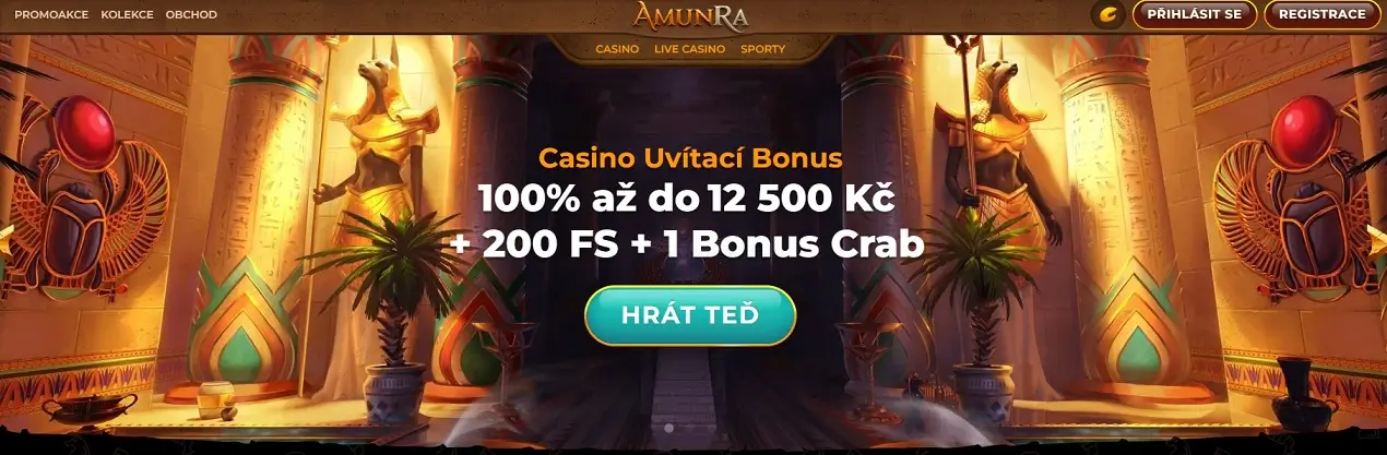 Amun Ra Casino Home Page
